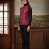 Alba Maroon Sleeveless Puffer Jacket