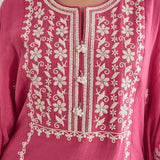 Amaira Barbie Pink Embroidered Kaftan Set