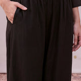 Meher Black Embroidered A-Line Kurta Set