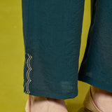 Meher Teal Green Embroidered Kurta Set