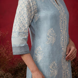 Arpora Spa Printed Linen Straight Kurta