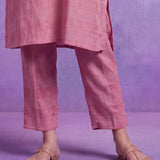 Aarna Carnation Pink Embroidered Kurta Set