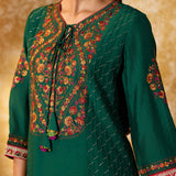 Nysa Emerald Green Embroidered Farshi Suit Set