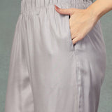 Viscose Rayon Embroidered Kurta Palazzo Set