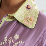 Ishani Bright Orchid Applique Embroidered Co-ord Set