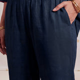 Eshira Cobalt Navy Embroidered Co-ord Set
