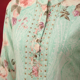 Mint  Green Printed Shantoon Regular Co-ord Set