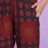 Rust Rayon Straight Co-ord Set