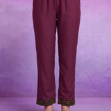 Olive Viscose Straight Kurta Set