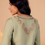 Anaya Sage Green Embroidered Kurta Set