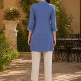 Lakhnavi Embroidered A-Line Rayon Kurti