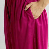 Aarohi Electric Fuchsia Ombre Embroidered Kaftan Set