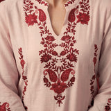 Ivory Embroidered Cotton Blend Everyday Kurta Set