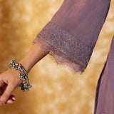 Tanirika Heather Lavender Embroidered Kurta Set