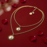 Aria Sun Pendant Necklace