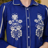 Cotton Embroidered Shirt Top