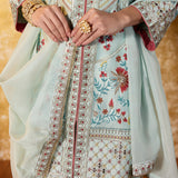 Vaara Nishat Sky Blue Embroidered Suit Set with Dupatta