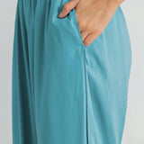 Rhea Aqua Blue Sequin Embroidered Suit Set