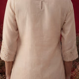 Ivory Embroidered Chanderi Festive Co-Ord Set