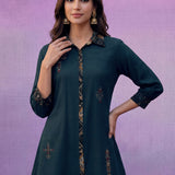 D.Teal  All-Over Printed Cotton Co-ord Set