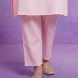 Aarna Peach Lace Work Suit Set