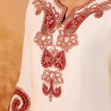 Aarohi Oat Ivory Embroidered Suit Set