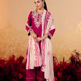 Samaira Electric Fuchsia Embroidered Suit Set