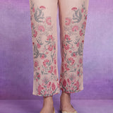 Pink Floral Placement Print Linen Co-ord Set