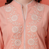 Cotton Blend Embroidered Co-Ord Set