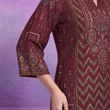 Zara Maroon Printed Kurta Set