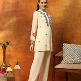 Viscose Rayon Embroidered Top and Trouser Co-Ord Set