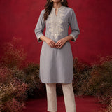 Spa Mirror Work Cotton Kurta Set