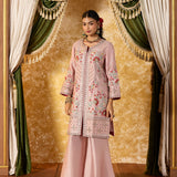 Vaara Nishat Pink Embroidered Suit Set with Dupatta