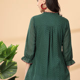 Ethnic Threadwork A-Line Georgette Kurti