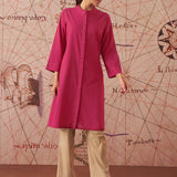 Sylvia Crimson fuchsia Monochrome Lyocell Kurta for Women