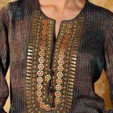 Saanika Coal Green Printed Kurta Set