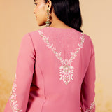 Ira Dazzle Pink Embroidered Sharara Set
