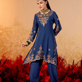 Aaradhya Antique Blue Embroidered Suit Set