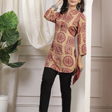 Ethnic Motif Printed Tassel Detail Kurti