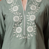 Cotton Blend Embroidered Co-Ord Set
