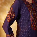 Nysa Violet Purple Embroidered Farshi Suit Set