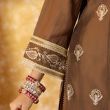 Lavanya Mud Brown Embroidered Suit Set