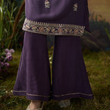 Khanak Lavender Zari Embroidered Kurta Set with Dupatta