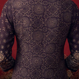Flora Deep Purple Printed Shantoon Kurta for Women