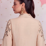 Saesha Butter Ivory Embroidered Co-ord Set