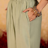Anaya Sage Green Embroidered Kurta Set