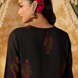 Mrinal Slate Black Printed Suit Set