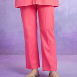 Kiara Neon Peach Textured Co-ord Set