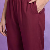 Zara Maroon Printed Kurta Set