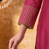 Vritika Persian Pink Embroidered Suit Set